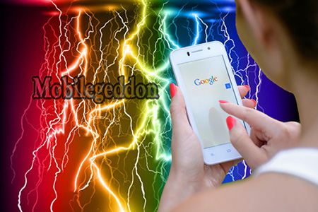 mobilegeddon google - vector lightning flash strike + ZAPORIZHZHYA via shutterstock